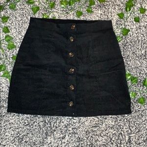 Black Corduroy Skirt